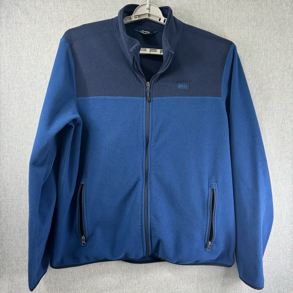 Mens XL REI Co-op Groundbreaker 2.0 Fleece Jacket Indigo Midnight Blue Full Zip